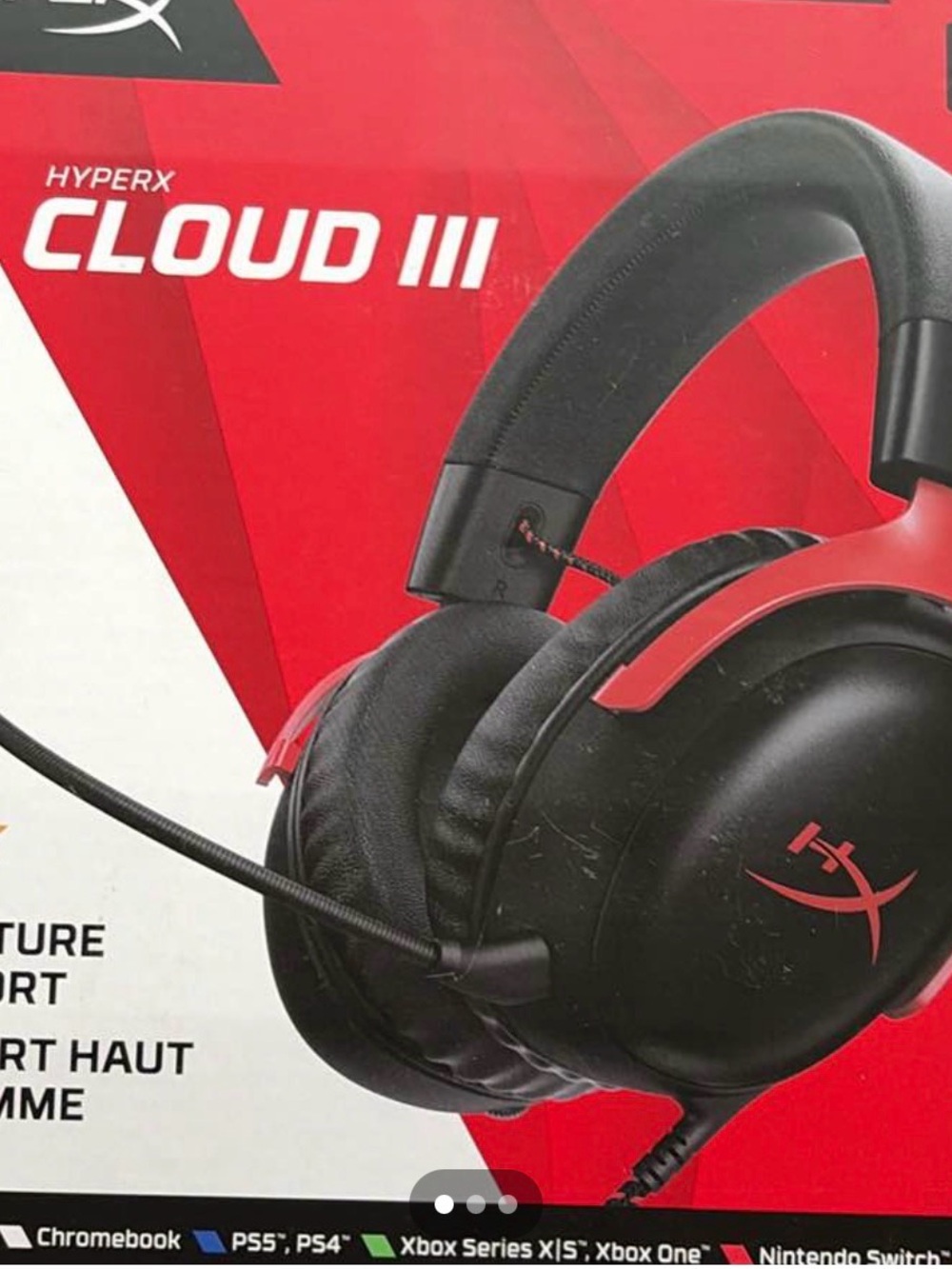 Hype HyperX Cloud III Gaming Headset in Black and Red